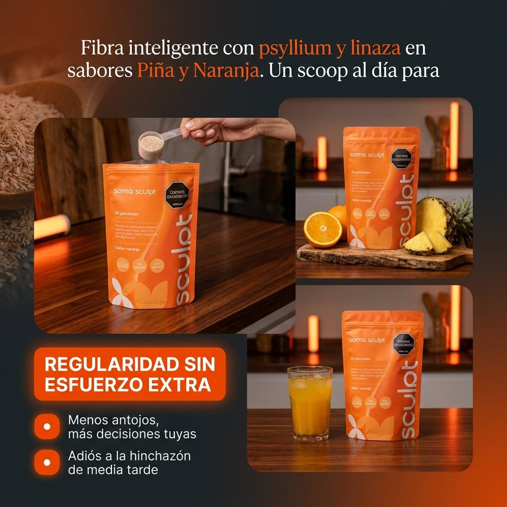 Sculpt Fibra Funcional Piña · Naranja