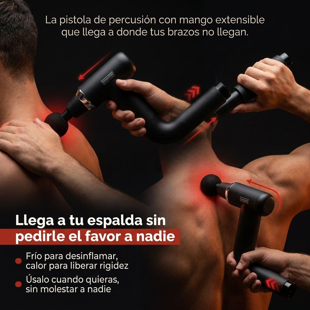 Pistola de Masaje Térmico Extensible