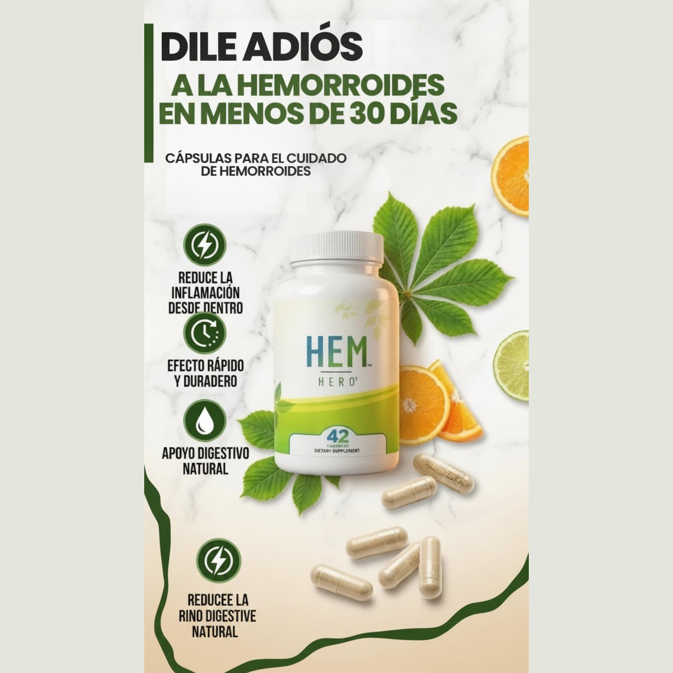42 Capsulas | Hem Hero Cápsulas Venosas