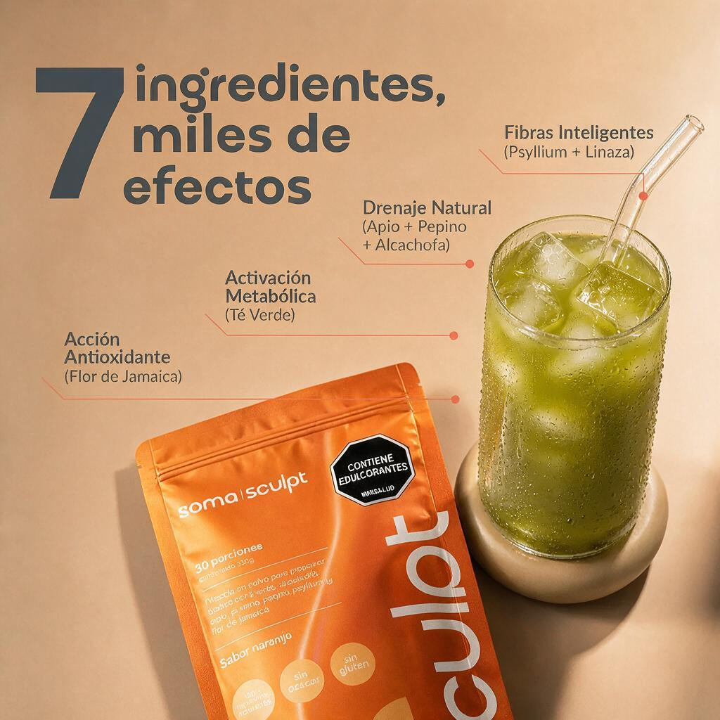 Sculpt Fibra Funcional Piña · Naranja