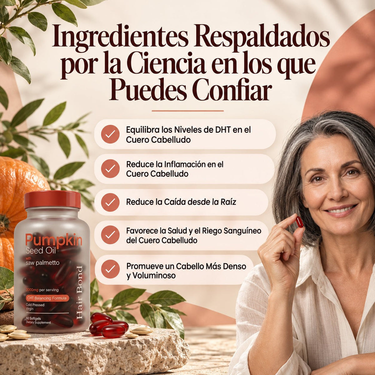Aceite de Semilla de Calabaza + Saw Palmetto — Cápsulas Fortalecedoras